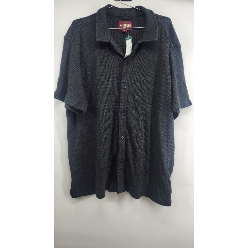 Alesbury‎ Men's Dark Grey XL Hybrid Waffle Button Down Shirt NWT